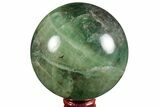 Polished Green Fluorite Sphere - Madagascar #191251-1
